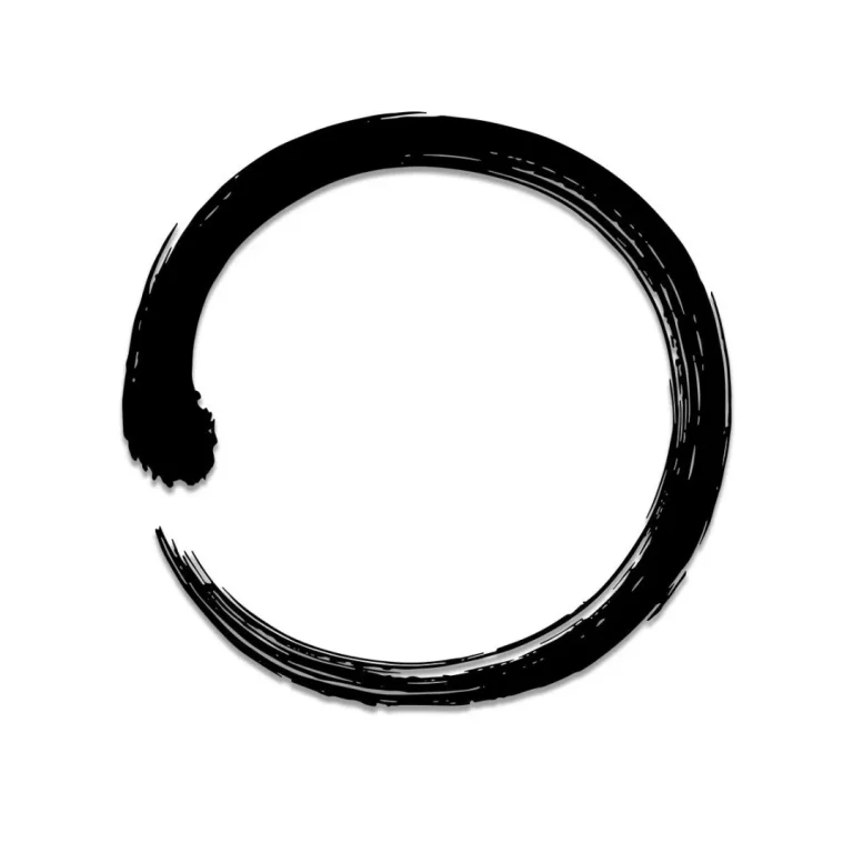 Enso Circle Yoga Metal Sign, Yoga Studio Home Decoration