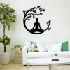 Buddha Tree Of Life Yoga Metal Sign, Housewarming Plaque Art