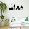 Breath Yoga Poses Metal Art, Home Decoration, Mother's Day Gift