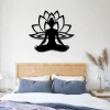 Meditating Buddha Lotus Flower Decorative Metal Art, Yoga Wall Hanging Decor, Many Color