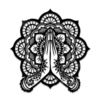 Buddha Mandala Yoga Metal Sign, Wedding Gift For Yoga Lovers