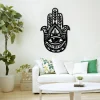 Indian Hand Hamsa Third Eye Yoga Metal Sign