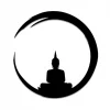 Buddha Enso Circle Yoga Metal Sign, Meditation Studio, Home Steel Art