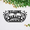 Personalized Metal Garden Sign, Custom Outdoor Garden Stake, Home Decor