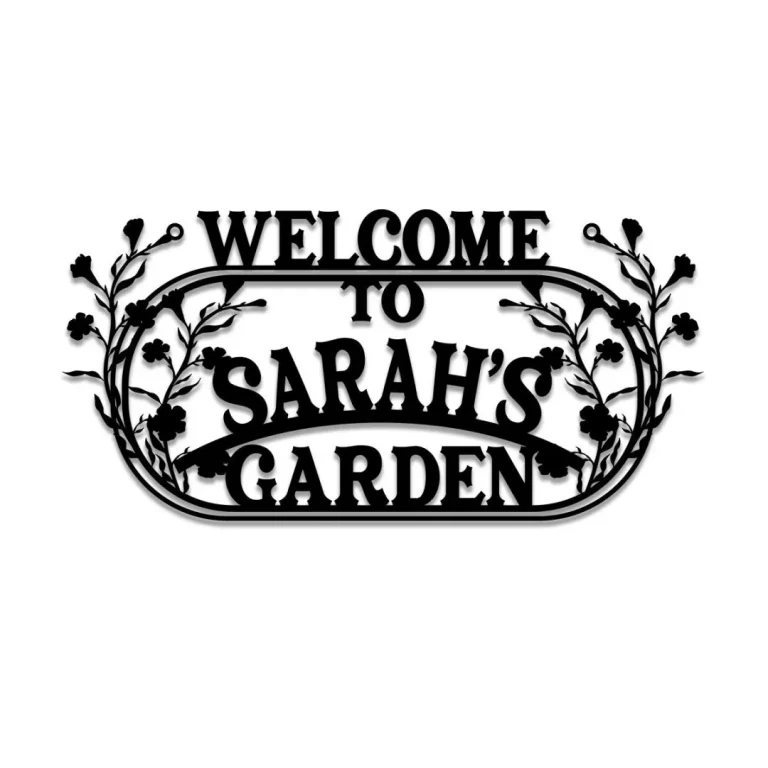 Personalized Metal Garden Sign, Custom Outdoor Garden Stake, Home Decor