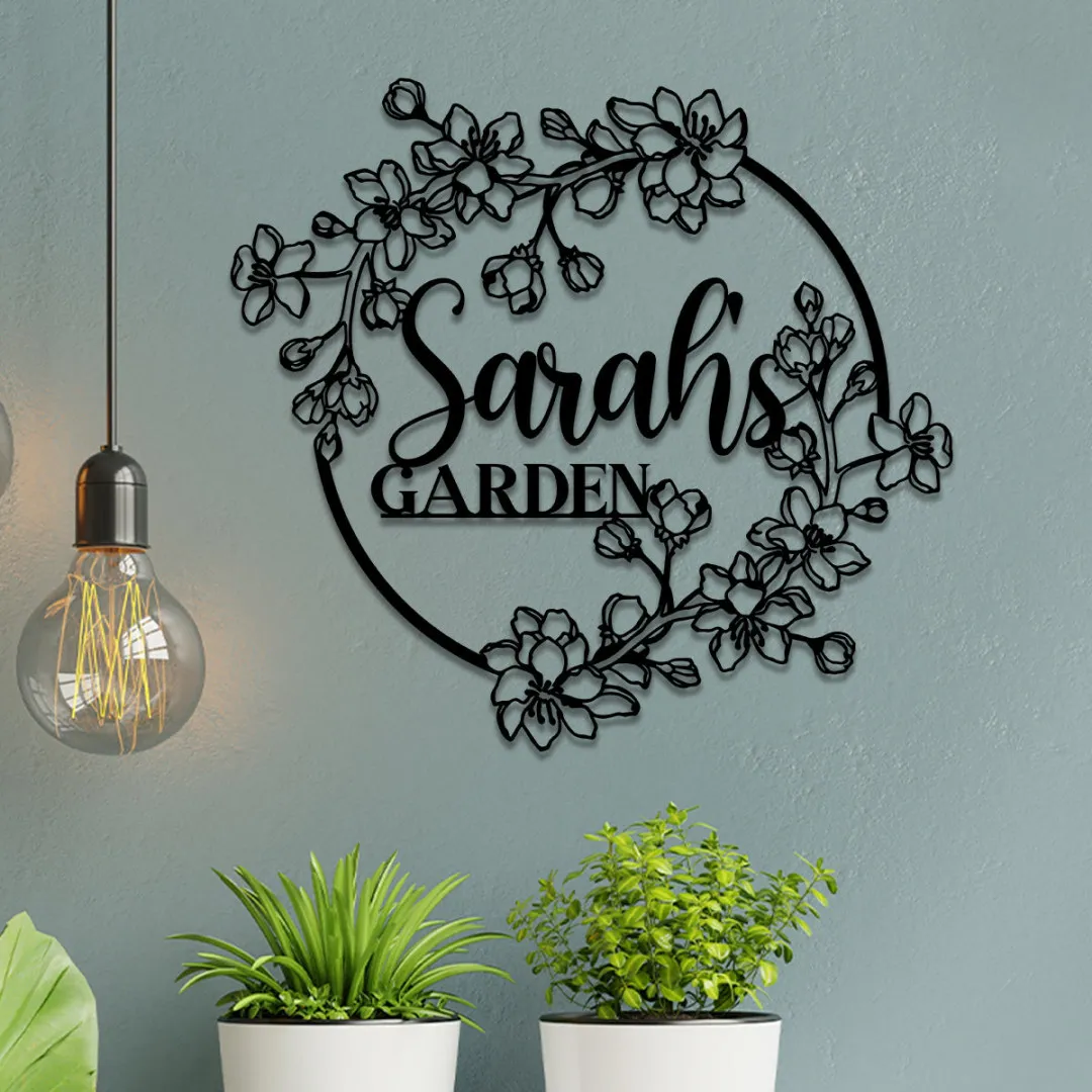 1435-01.webp Metal Garden Sign, Custom Outdoor Garden Stake, Home Decor, Art Gift For Her