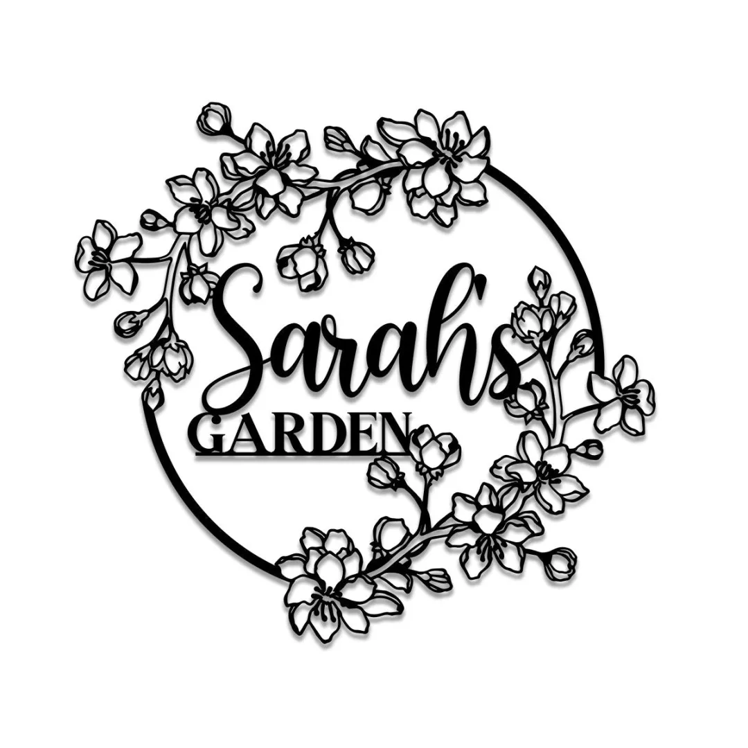 1435-03.webp Metal Garden Sign, Custom Outdoor Garden Stake, Home Decor, Art Gift For Her