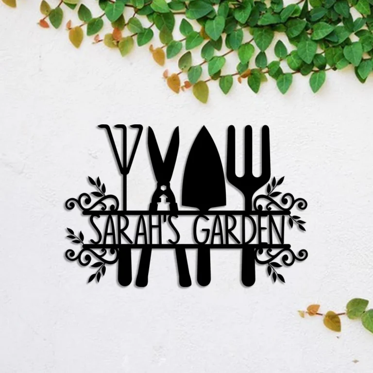 Personalized Metal Garden Sign, Wedding, Anniversary Art Gift For Her, Gardening Lovers