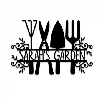 Personalized Metal Garden Sign, Wedding, Anniversary Art Gift For Her, Gardening Lovers