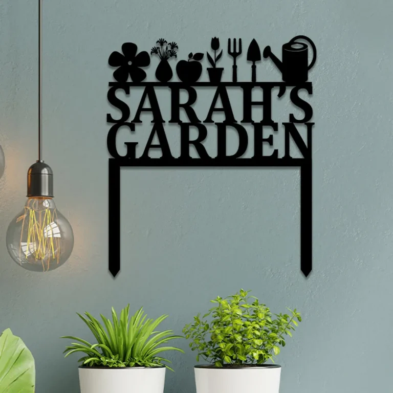 Metal Garden Sign, Custom Outdoor Garden Stake, Home Decor, Wedding, Anniversary Art Gift For Her