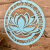 Personalized Lotus Flower Metal Sign, Cut Metal Sign, Metal Wall Art, Metal House Sign