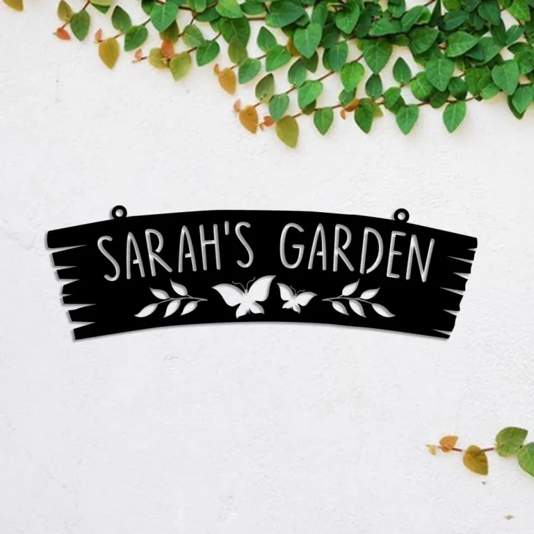 Personalized Butterfly Metal Garden Sign, Stake, Home Decor, Wedding, Anniversary Art Gift For Her