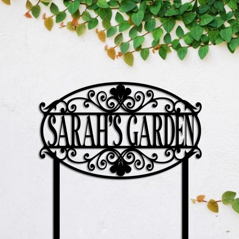 Metal Garden Sign, Custom Garden Stake, Decor, Wedding, Anniversary Art Gift For Her, Gardening Lovers