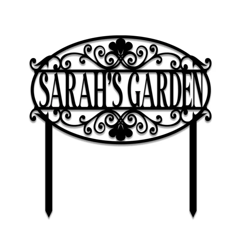 Metal Garden Sign, Custom Garden Stake, Decor, Wedding, Anniversary Art Gift For Her, Gardening Lovers