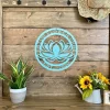 Personalized Lotus Flower Metal Sign, Cut Metal Sign, Metal Wall Art, Metal House Sign