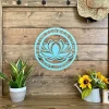 Personalized Lotus Flower Metal Sign, Cut Metal Sign, Metal Wall Art, Metal House Sign