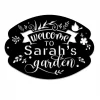 Customized Welcome To Garden Metal Garden Sign, Plant, Leaves Decoration