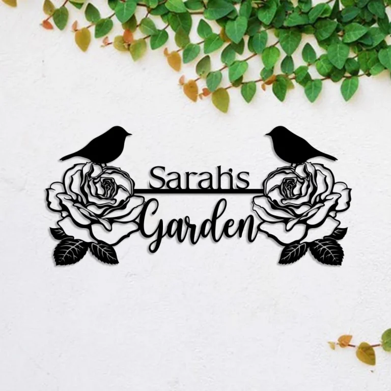 Metal Garden Sign, Custom Outdoor Garden Stake, Home Decor, Wedding Gift For Her, Gardening Lovers