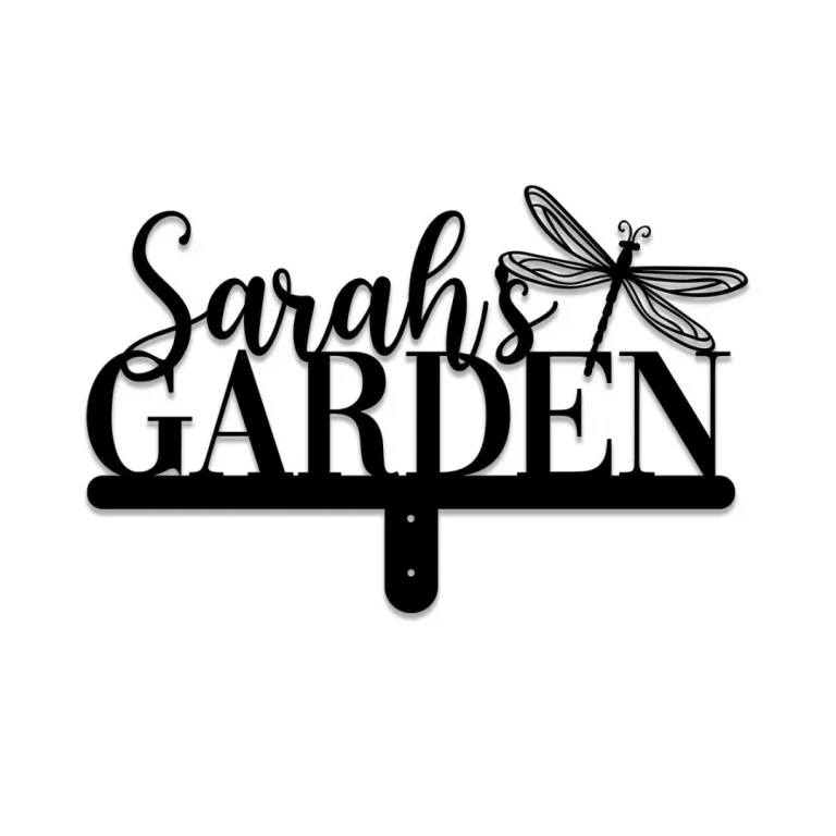 Dragonfly Metal Garden Sign, Custom Garden Stake, Decor, Wedding, Anniversary Art Gift For Her