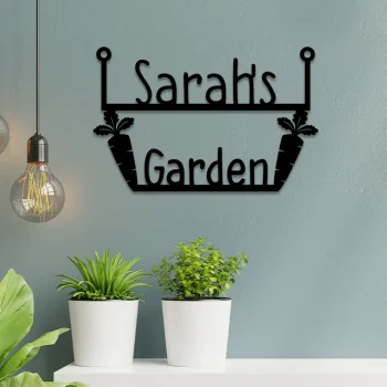 Personalized Carrots Metal Garden Sign, Stake, Decor, Wedding, Anniversary Art Gift For Her, Gardening Lovers