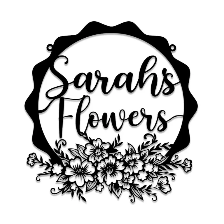 Personalized Flowers Metal Garden Sign, Garden Stake, Home Decor, Wedding Art Gift For Her, Gardening Lovers