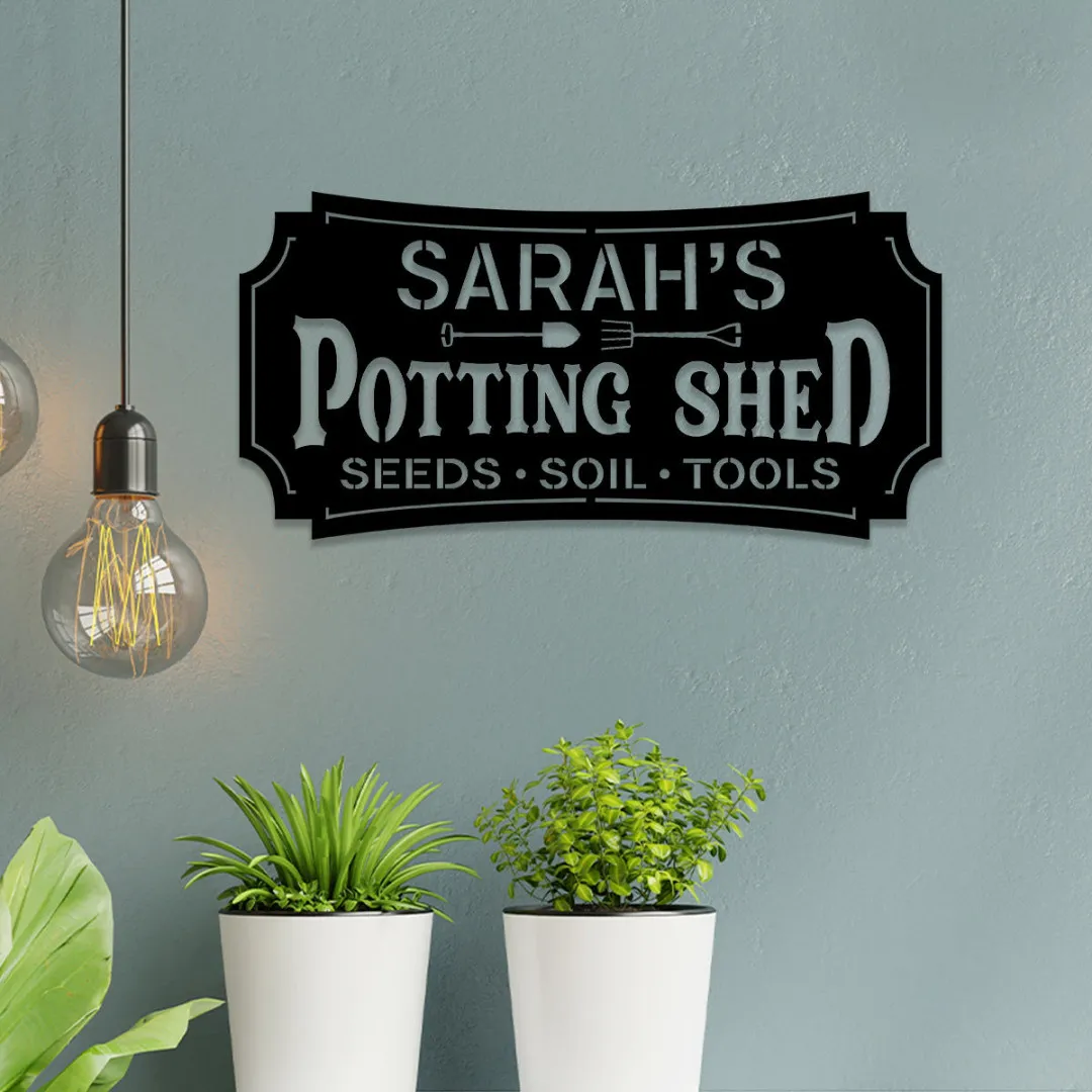 1480-01.webp Personalized Metal Garden Sign, Custom Outdoor Garden Stake, Home Decor