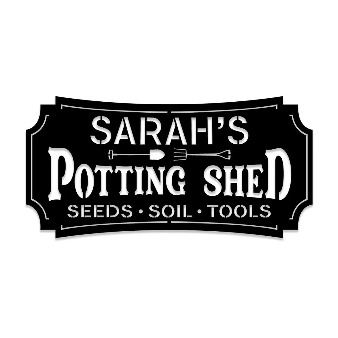 1480-03.webp Personalized Metal Garden Sign, Custom Outdoor Garden Stake, Home Decor