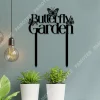 Butterfly Metal Garden Art, Garden Stake Steel Art