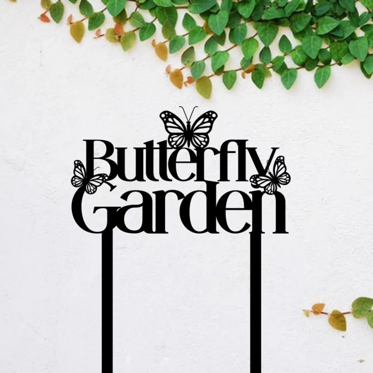 Butterfly Metal Garden Art, Garden Stake Steel Art