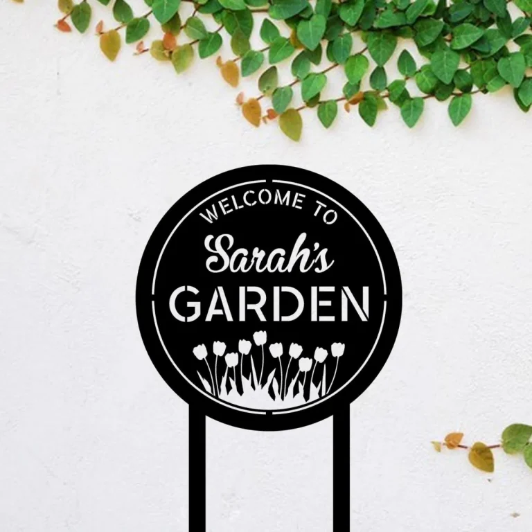 Personalized Metal Garden Sign, Outdoor Garden Stake, Anniversary Art Gift For Her, Gardening Lovers