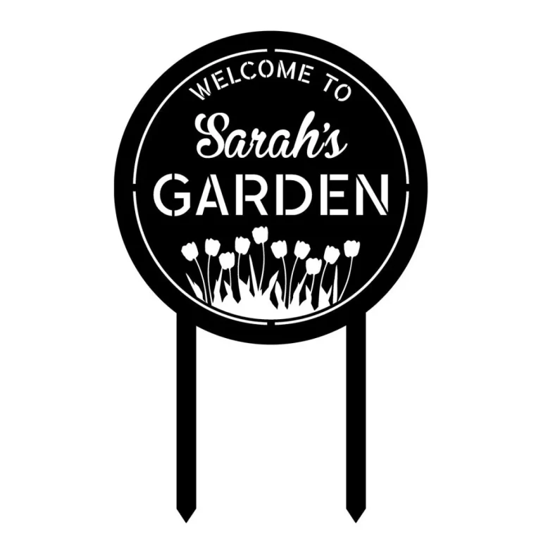 Personalized Metal Garden Sign, Outdoor Garden Stake, Anniversary Art Gift For Her, Gardening Lovers