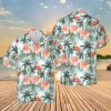 Flamingo And Palm Tree Hawaiian Shirt, Gift For Wife, Aloha Shirt For Mens, Womens