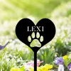 Personalized Heart Dog Paw Metal Sign