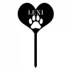 Personalized Heart Dog Paw Metal Sign