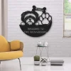 Dog Lovers Funny Welcome To Family Personalized Metal Sign Cut Metal Sign