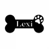 Personalized Dog Paw Bone Metal Sign, Custom Pet Housewarming Wall Decor