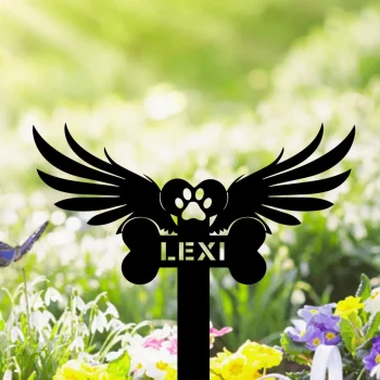 Personalized Memorial Dog Metal Garden Wall Art