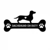 Dog Breed Dachshund On Duty Metal Sign, Custom Pet Housewarming Metal Art