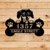 Personalized Dog Breed Dachshund Metal Sign, Custom Pet Housewarming Metal Art Wall Decor, Wedding, Anniversary Gift For Dog Lovers