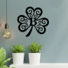 Three Leaf Clover Shamrock Irish Celtic Metal Sign, Custom St. Patrick's Day Metal Art, Wall Decor Gift