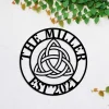 Personalized Triquetra Trinity Irish Celtic Knot Metal Sign