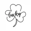 Lucky Inside Three Leaf Clover Irish Metal Sign, St. Patrick's Day Celtic Steel Wall Hanging