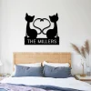 Personalized Double Cats Metal Sign