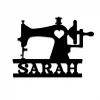 Personalized Sewing Machine Metal Sign, Custom Sewing Room