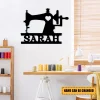 Personalized Sewing Machine Metal Sign, Custom Sewing Room