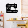Personalized Sewing Machine Metal Sign, Quilting, Tailor Room Metal Art
