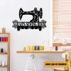 Sewing Machine Metal Sign, Custom Quilting, Seamstress Room Metal Wall Decor