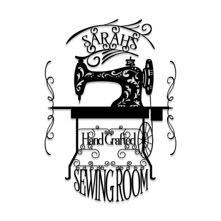 Sewing Machine Metal Sign, Quilting, Seamstress, Tailor Room Metal Art