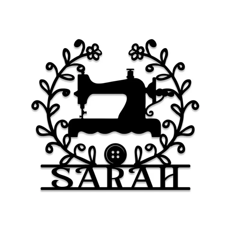 Sewing Machine Metal Sign, Custom Quilting, Seamstress, Tailor Room Metal Art