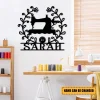 Sewing Machine Metal Sign, Custom Quilting, Seamstress, Tailor Room Metal Art